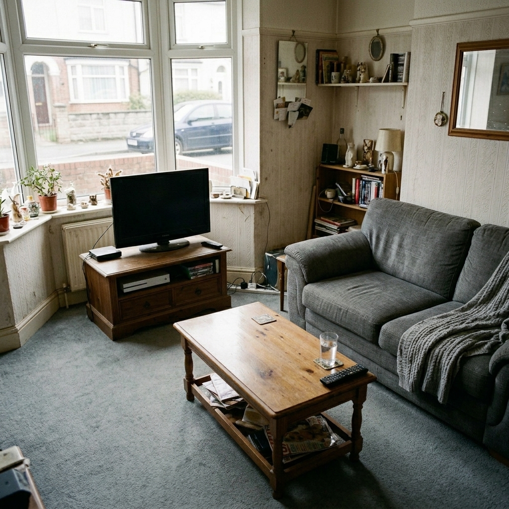 Coventry living room after cleaning