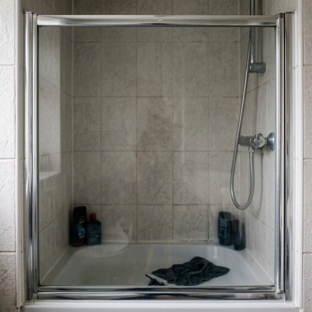 Shower screen after cleaning