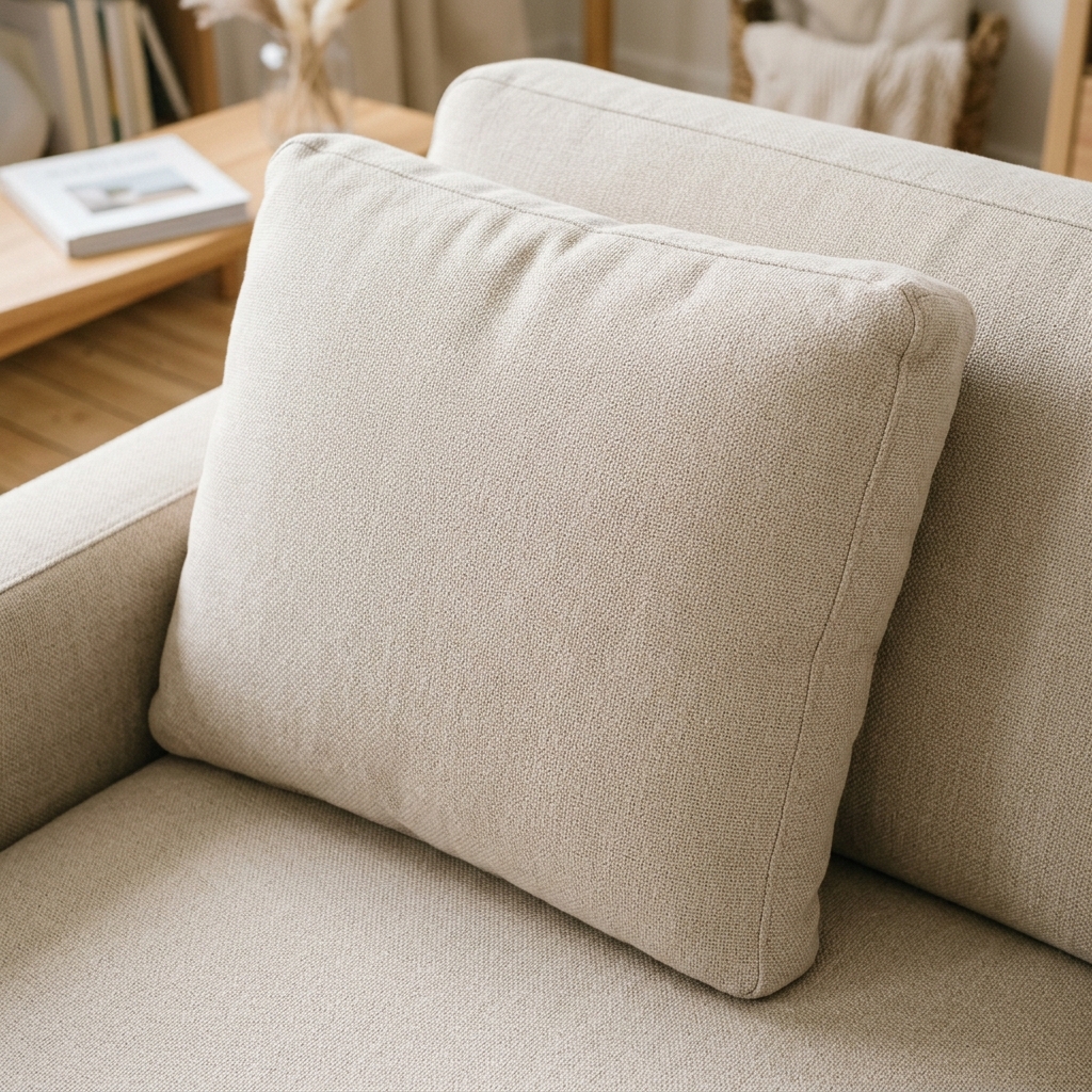 Fabric sofa cushion after cleaning