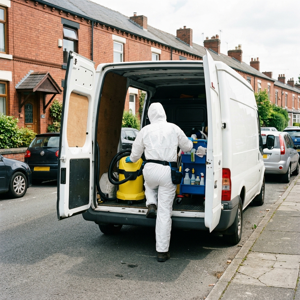 Care N Tidy team loading van Coventry