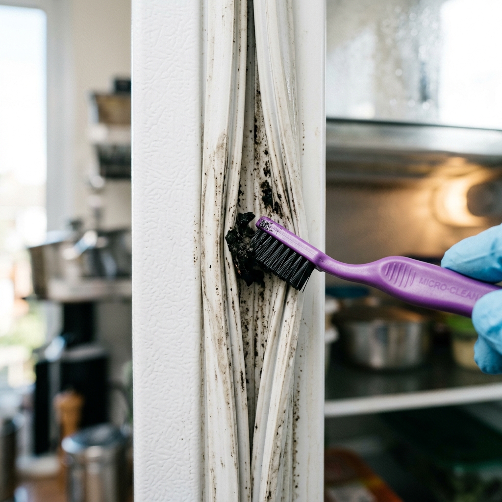 Fridge rubber seal black mould removal Care N Tidy specialist