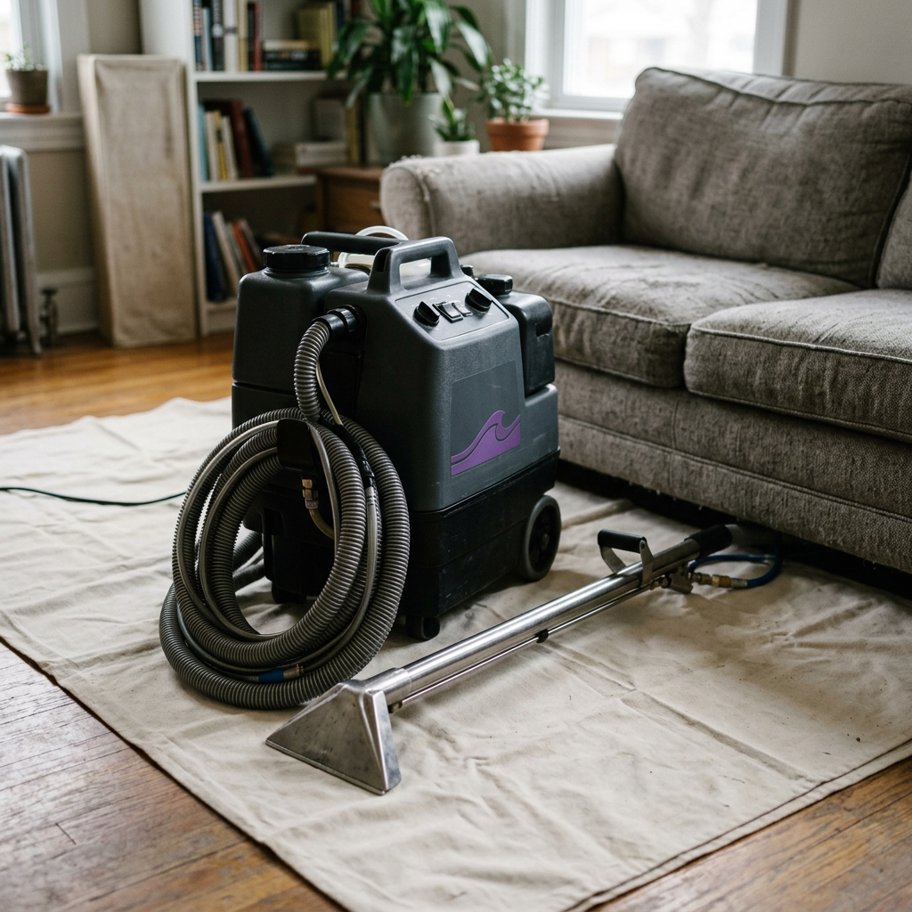 Professional hot-water extraction machine and upholstery wand