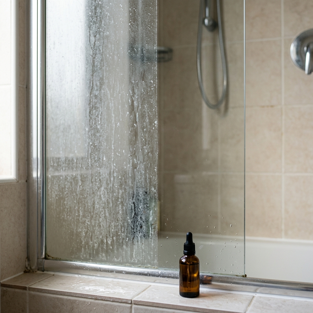 Hard water stain removal from window glass