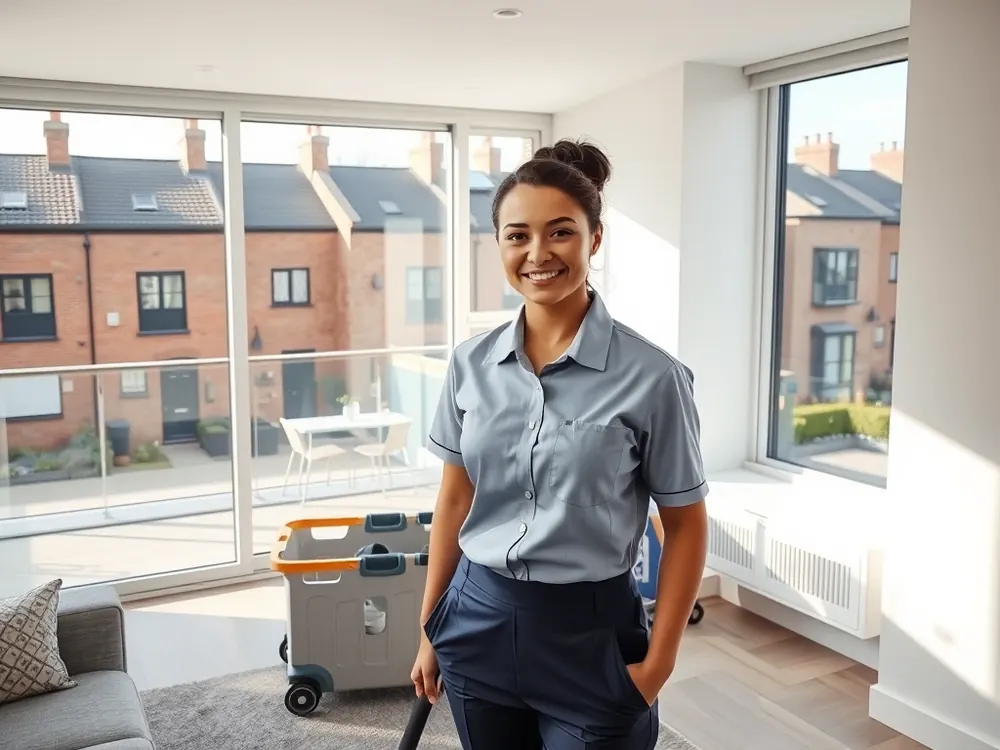 Professional vetted cleaner in a new-build flat in Acton, London