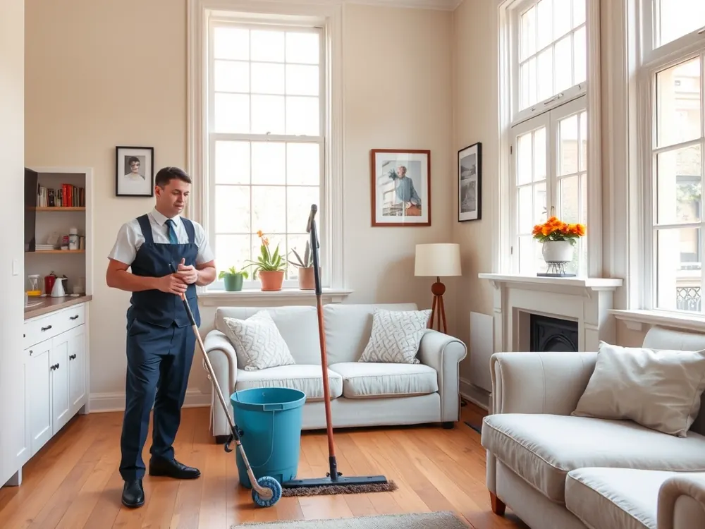 Professional vetted cleaner in a Victorian converted flat in Brixton, London