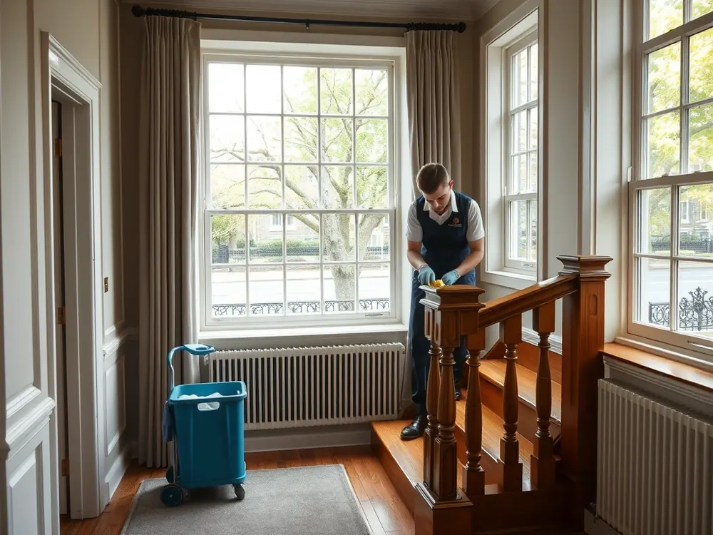 Professional vetted cleaner in a Georgian townhouse in Camberwell, London