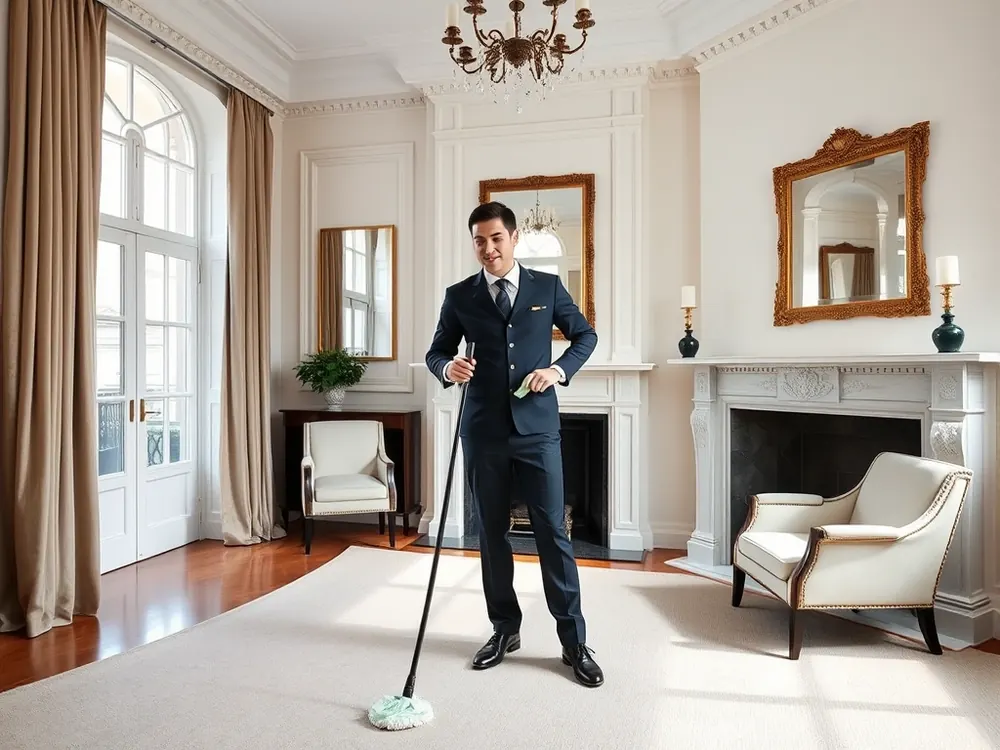 Professional vetted cleaner in a Georgian townhouse in Chelsea, London