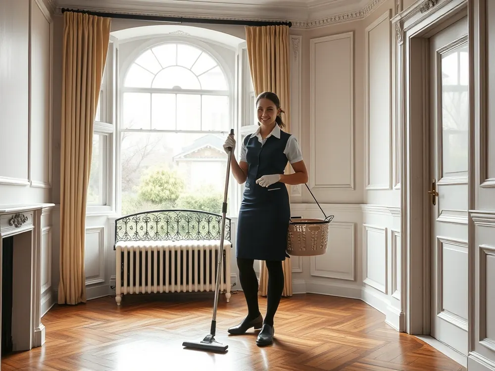 Professional vetted cleaner in a mansion flat in Clapham, London