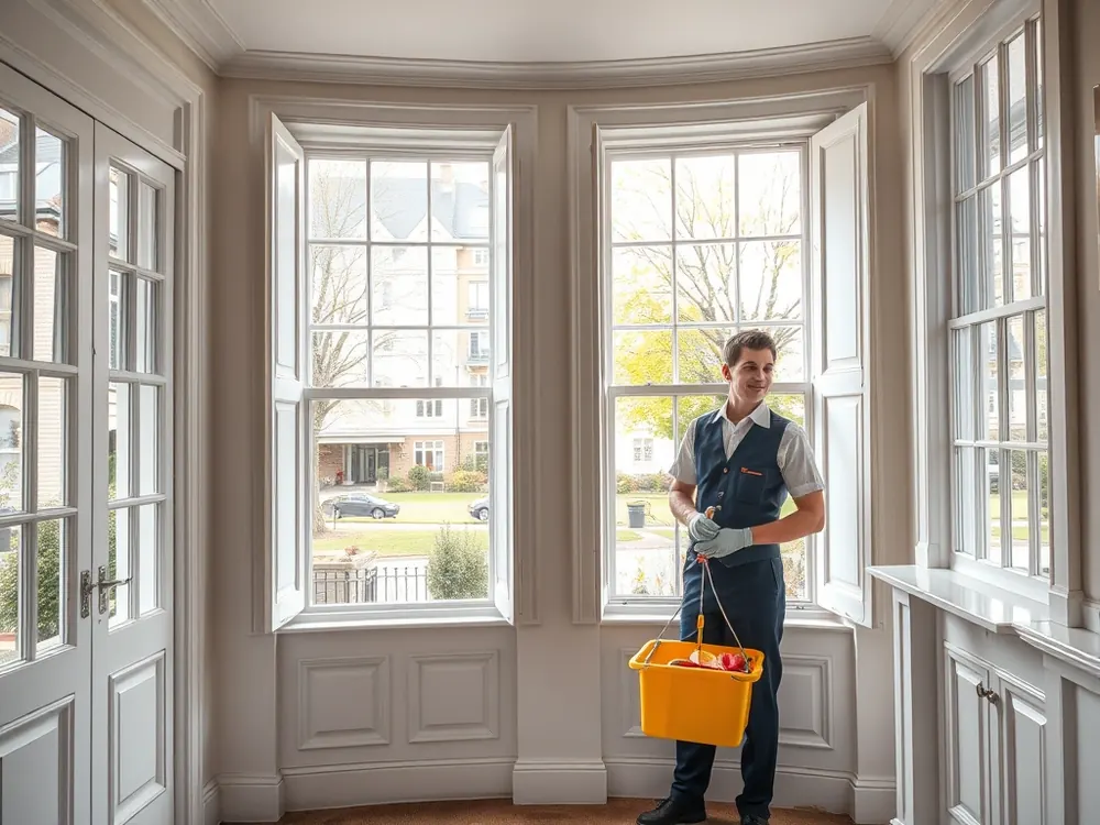 Professional vetted cleaner in a Georgian townhouse in Clapton, London