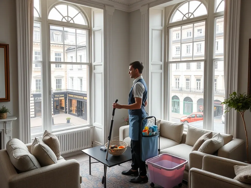 Professional vetted cleaner in a period mansion flat in Covent Garden, London