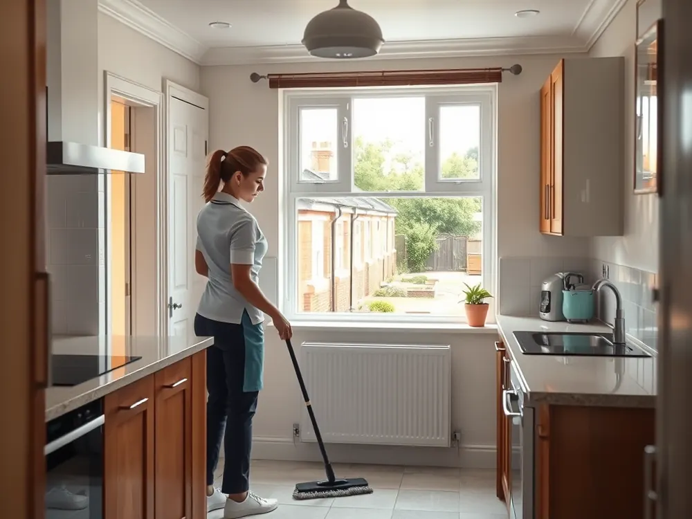 Professional vetted cleaner in a Victorian terrace in East Ham, London