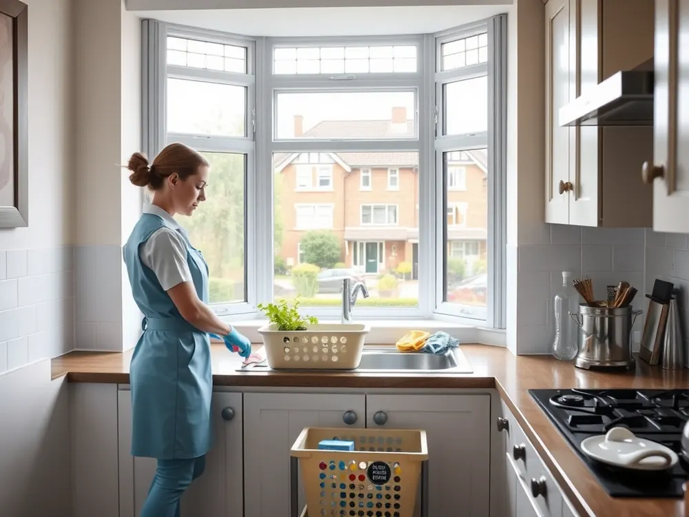Professional vetted cleaner in a 1930s semi-detached house in Edgware, London