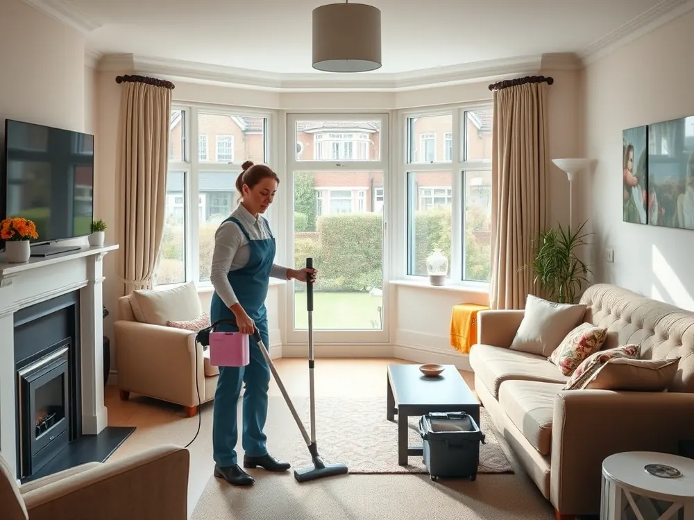 Professional vetted cleaner in a 1930s semi-detached house in Eltham, London