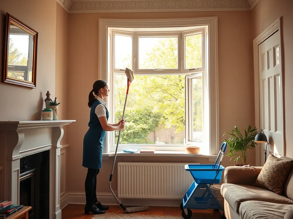 Professional vetted cleaner in a Victorian terrace in Forest Gate, London