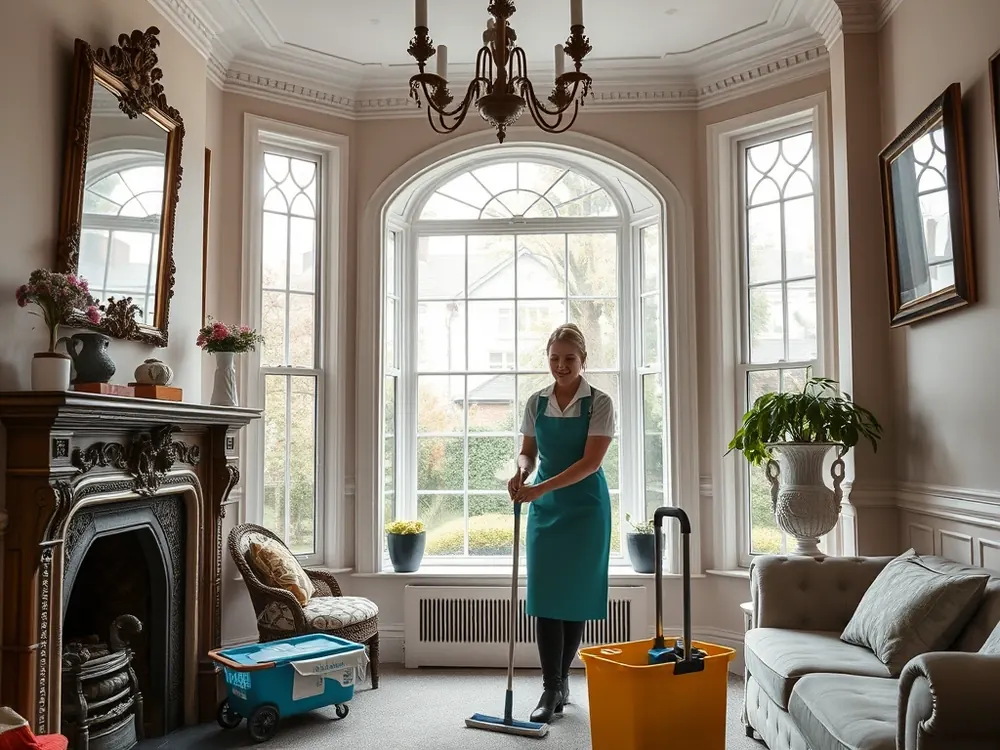 Professional vetted cleaner in a Victorian villa in Highgate, London
