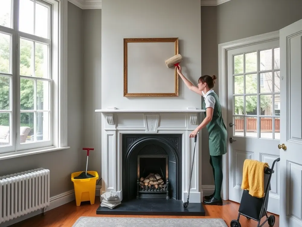 Professional vetted cleaner in a Georgian terraced house in Kennington, London