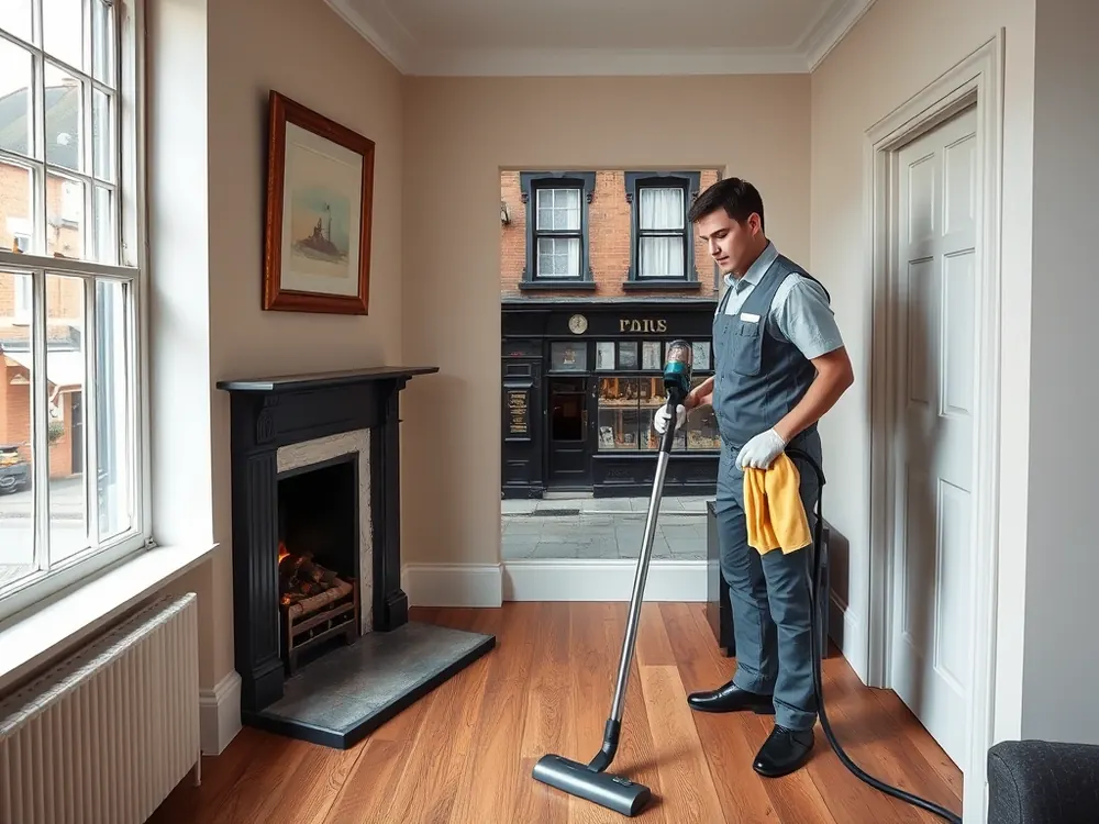 Professional vetted cleaner in a Victorian terraced house in Kentish Town, London