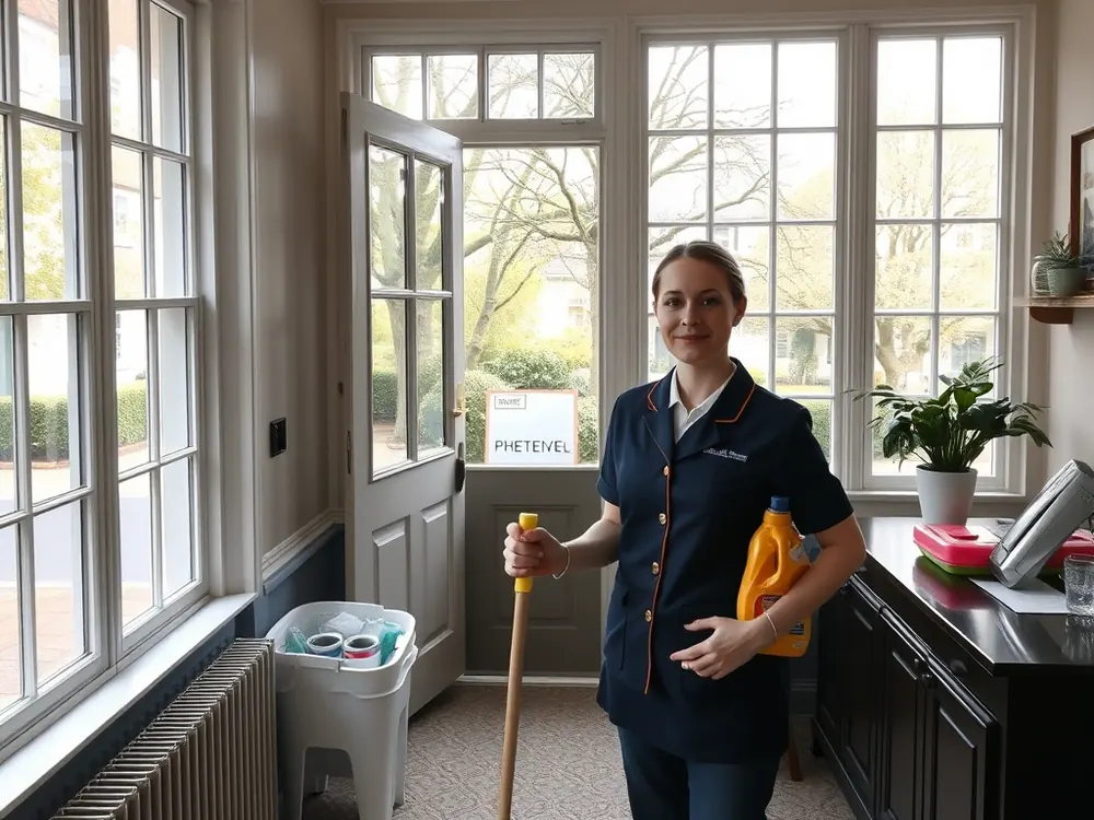 Professional vetted cleaner in an Edwardian terrace in Kew, London