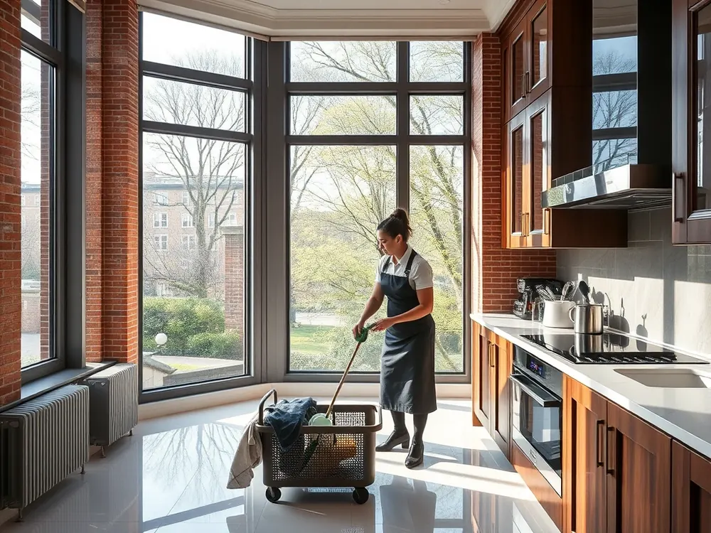 Professional vetted cleaner in a mansion flat in Knightsbridge, London