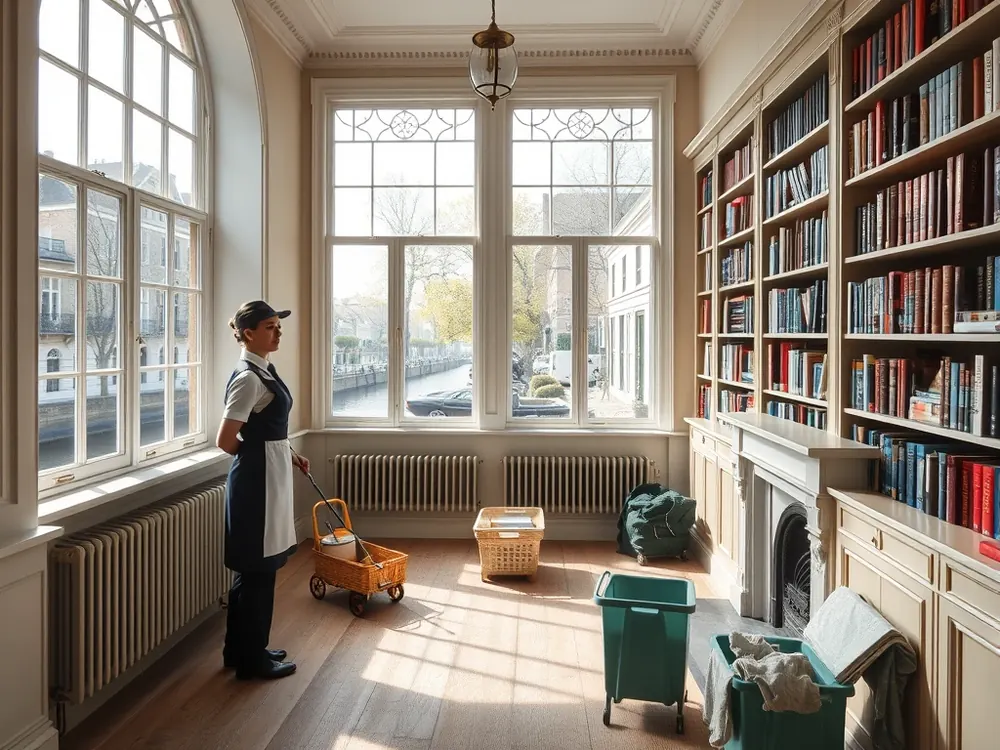 Professional vetted cleaner in an Edwardian mansion flat in Maida Vale, London