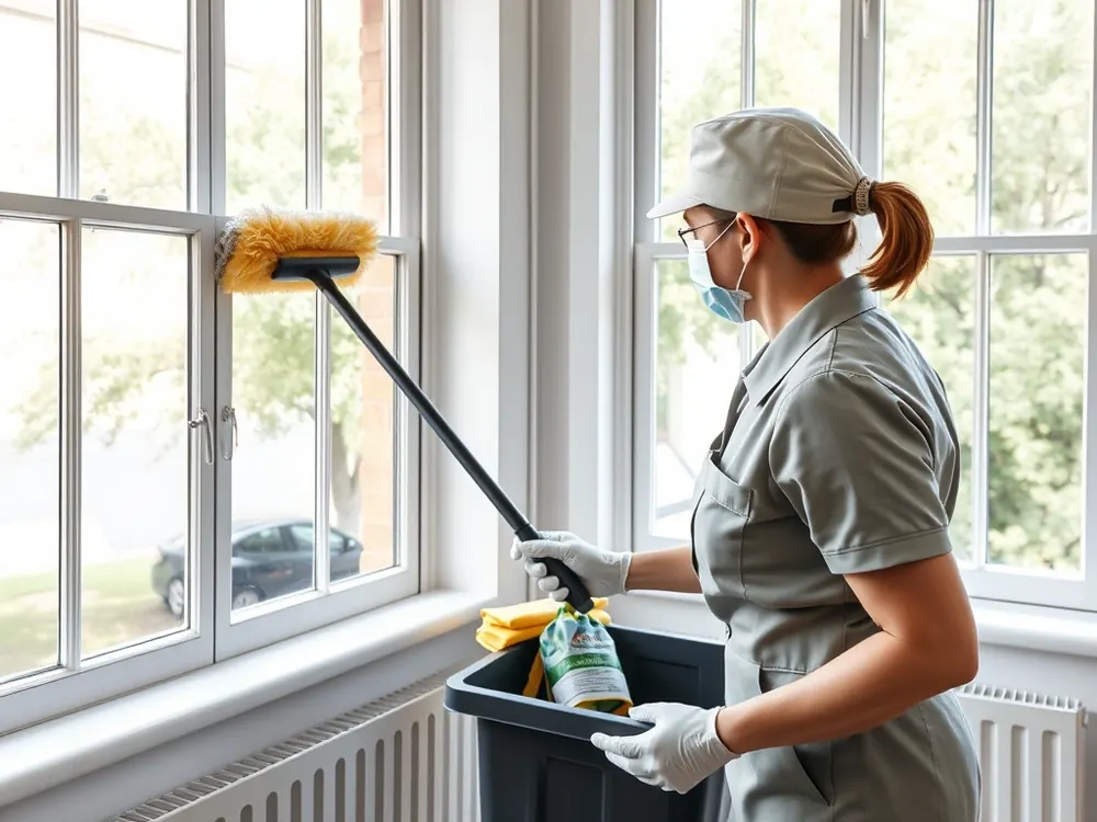 Professional vetted cleaner in a period conversion flat in Pimlico, London