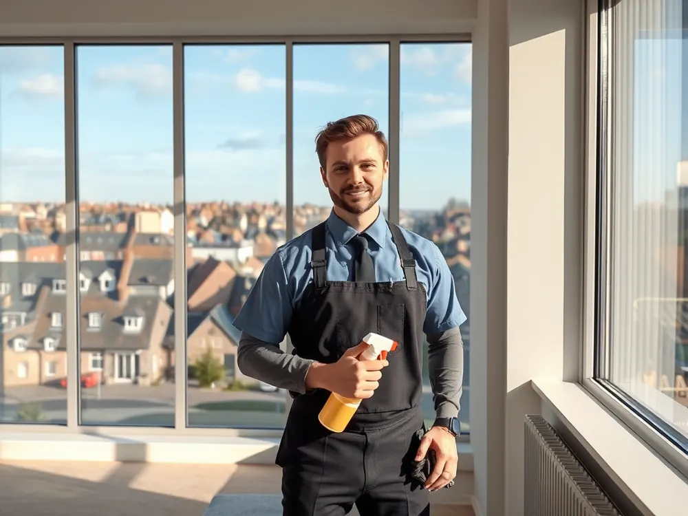 Professional vetted cleaner in a new-build town-centre apartment in Romford, London