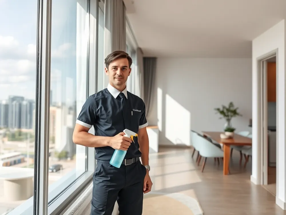 Professional vetted cleaner in a new-build apartment in Stratford, London