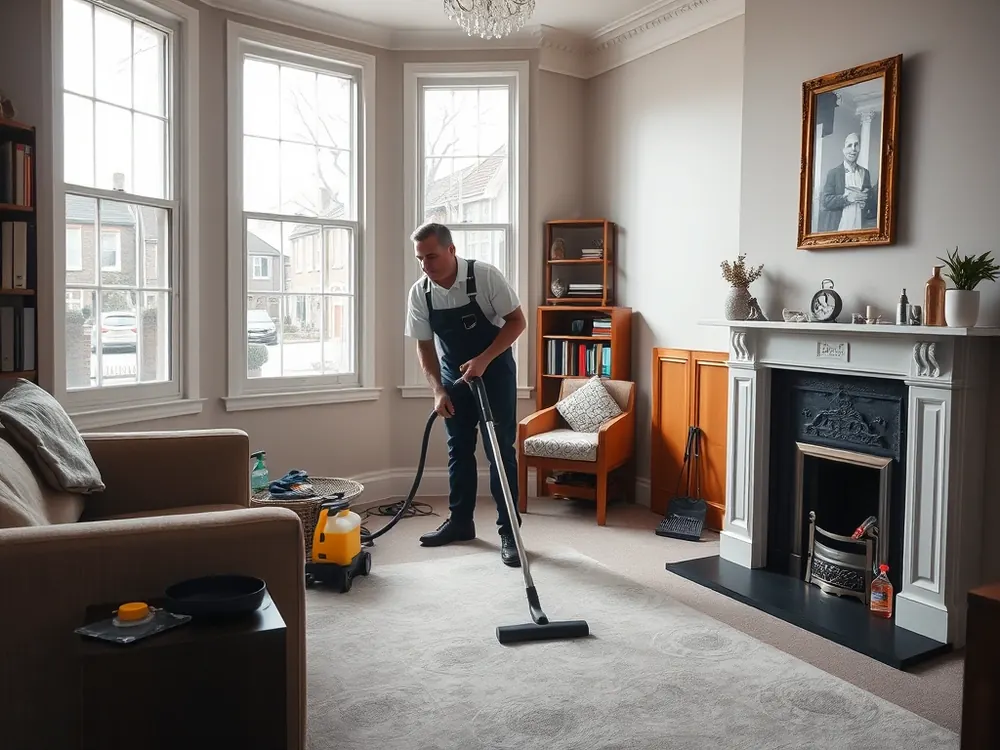 Professional vetted cleaner in a Victorian terrace in Uxbridge, London