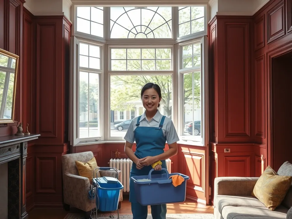 Professional vetted cleaner in a mansion flat in West Kensington, London