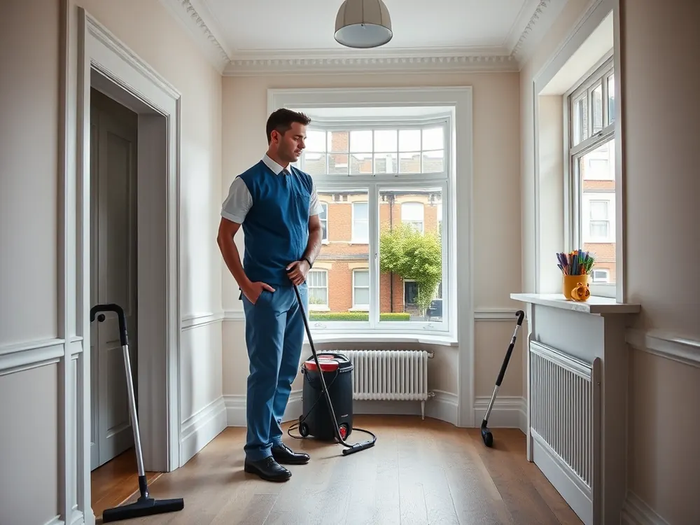Professional vetted cleaner in an Edwardian terrace in Willesden, London